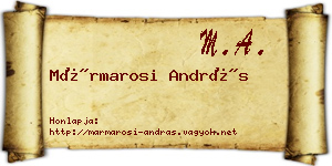 Mármarosi András névjegykártya