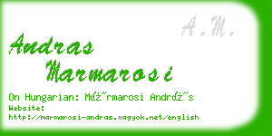 andras marmarosi business card